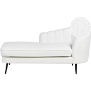 ALLIER - Chaise longue - Gebroken wit - Rechterzijde - Bouclé