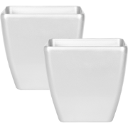 ASTRAS - Bloempot set van 2 - Zilver - 42 cm - Klei-vezelmengsel
