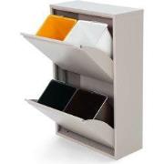 Spinder Design afvalscheider Gigi 4 - Silky Taupe - 74L