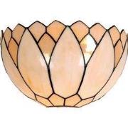 Lumilamp Wandlamp Tiffany Beige Glas