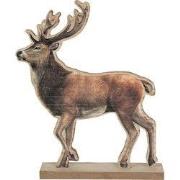 Clayre & Eef Decoratie Hert Bruin Hout