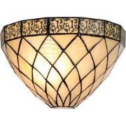 Lumilamp Wandlamp Tiffany Beige Bruin Metaal