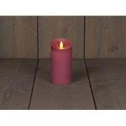 B.o.t. kaars wax rustiek bewegende vlam 7.5x15cm antiek roze 3xaaa/tim...