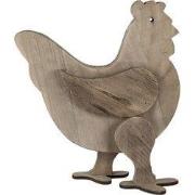 Clayre & Eef Beeld Kip Bruin Hout