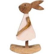 Clayre & Eef Beeld Konijn Bruin Hout