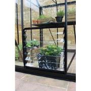 Louvreraam Qube 6L, 610 x 610 mm veiligheidsglas, zwart gecoat