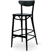 Musa houten barkruk zwart - 75 cm