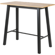 Hidde houten bartafel naturel - zwarte poten - 115 x 58 cm