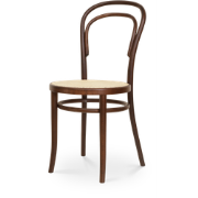 Vienna Thonet No. 14 houten bistrostoel walnoot - met rotan zitting