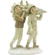 Clayre & Eef Beeld Kinderen Beige Goudkleurig Kunststof