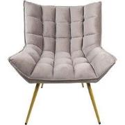 Clayre & Eef Fauteuil Grijs Textiel