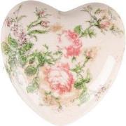 Clayre & Eef Decoratie Roze Beige Keramiek Bloemen