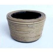 Drypot rotan streep d24h14cm