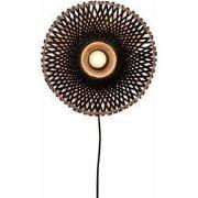 Wandlamp Kalimantan - Zwart/Bamboe - Ø30cm