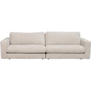 Duncan modulaire gestoffeerde 3 zitsbank lichtgrijs/beige - 258 cm