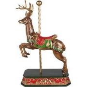 Clayre & Eef Beeld Rendier Bruin Polyresin