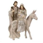 Clayre & Eef Beeld Kerstgroep Beige Polyresin
