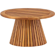 Malin houten tuin salontafel bruin - Ø 70 cm