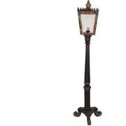 Clayre & Eef Vloerlamp Zwart Goudkleurig Hout