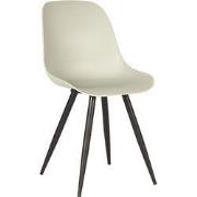 LABEL51 Eetkamerstoel Monza - Breeze - Kunststof - Zwart Metalen Frame