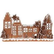 Clayre & Eef Waxinelichthouder Gingerbread house Bruin Polyresin