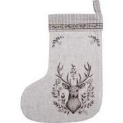 Clayre & Eef Kerstsok Beige Katoen Hert