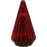 Clayre & Eef Kerstdecoratie met LED-verlichting Kerstbomen Rood Glas