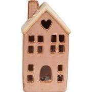 Clayre & Eef Decoratie Huis met LED Bruin Porselein