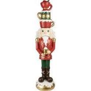 Clayre & Eef Kerstdecoratie Beeld Notenkraker Rood Kunststof