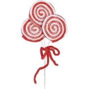 Clayre & Eef Kerstdecoratie Lolly Rood Kunststof