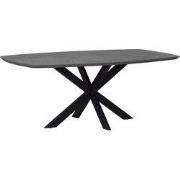 DTP Home Dining table Vito Danish oval 200 PEPPER,76x200x100 cm, morte...