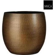 Mica Decorations Bloempot Porto - 26.5x26.5x27 cm - Terracotta - Brons...