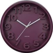 Karlsson - Wandklok Elevated Classic Numbers - Dark mauve- Ø33,5cm
