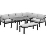 Garden Impressions Tarera lounge dining set 6-delig - donker grijs