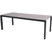 Goa Tafelframe Antracite met HPL Light Grey tafelblad 220 x 95 cm