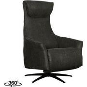 LABEL51 Fauteuil Lund - Antraciet - Micro Suede - One Size