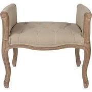 Clayre & Eef Bankje Bruin Beige Hout