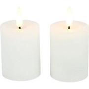 Ledkaars Lyon ro 5x5x9 cm wit s2