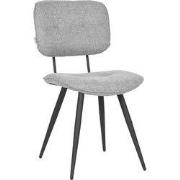 LABEL51 Eetkamerstoel Lux - Zinc - Weave - Zwart Metalen Frame