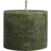 PTMD Kaars New Rustic Outdoor - 15x15x12 cm - Parrafin - Olijf