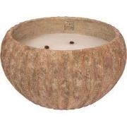 PTMD Kaars Yasmeene - 36x36x21 cm - Cement - Bruin