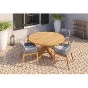 Teak tuintafel rond Tuindeco