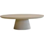 Salontafel Beige Ovaal 130cm - Eco Composiet - Cleo