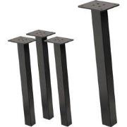 Set van 4 tafelpoten schuin 42 cm donkergrijze look industrieel gemaak...