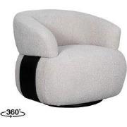 LABEL51 Fauteuil Valenza - Naturel - Boucle - Zwart Eiken