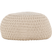 Sylvie gevlochten ronde poef beige - Ø 45 cm