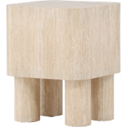 Hudson vierkant houten bijzettafel beige - 40 x 40 cm