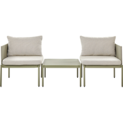 TERRACINA - Loungeset voor 2 - Olijfgroen - Aluminium