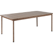 FLAVIA - Tuintafel - Donkerhout - Aluminium