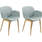 Alice - Eetkamerstoel set van 2 - Mintgroen - Polyester